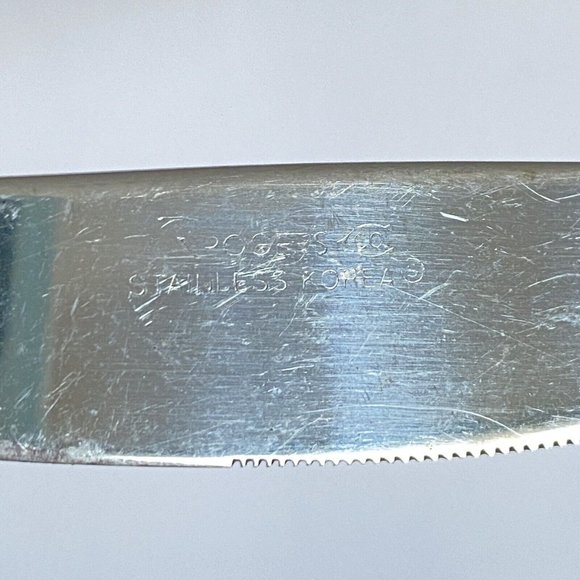 Stanley Roberts DREAM ROSE Stainless Dinner Knife Rogers Co Flatware 8.5in - Picture 4 of 5